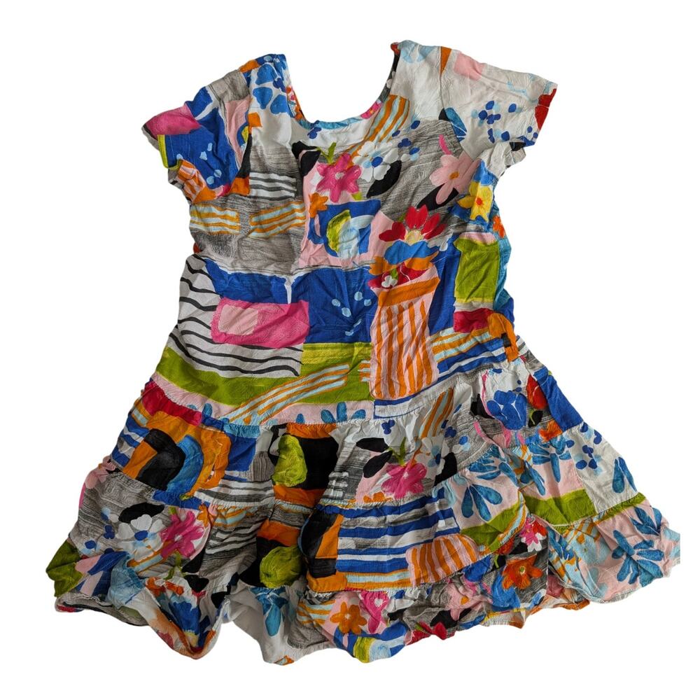 Jams World Little‎ People Dress Kids Funky Colorful Tropical Hawaiian Girls M